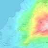 Topografische kaart Martogna, hoogte, reliëf
