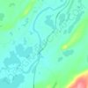 Topografische kaart Kaamanen, hoogte, reliëf