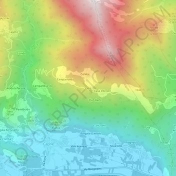 Topografische kaart Celle, hoogte, reliëf