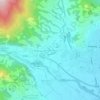 Topografische kaart Abbadia Alpina, hoogte, reliëf