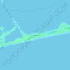 Topografische kaart Pensacola Beach, hoogte, reliëf