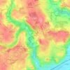 Topografische kaart Le Favier, hoogte, reliëf