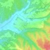 Topografische kaart Staffoli, hoogte, reliëf