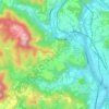 Topografische kaart Castellgalí, hoogte, reliëf