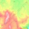 Topografische kaart Montellos, hoogte, reliëf