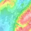 Topografische kaart Rebolo, hoogte, reliëf