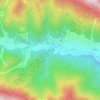 Topografische kaart Pradumbli, hoogte, reliëf
