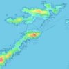 Topografische kaart Sommet de l'Île Pomègues (Frioul), hoogte, reliëf