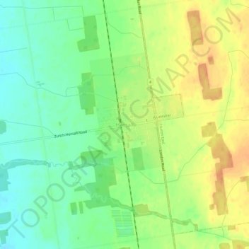 Topografische kaart Hensall, hoogte, reliëf