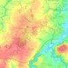 Topografische kaart La Ville Pélerin, hoogte, reliëf