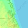 Topografische kaart Sandy Hook, hoogte, reliëf
