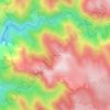 Topografische kaart Le Villaret, hoogte, reliëf