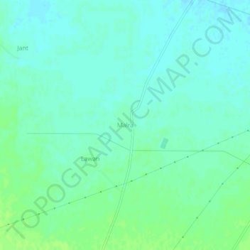 Topografische kaart Malra, hoogte, reliëf