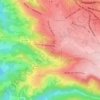 Topografische kaart Estampe, hoogte, reliëf