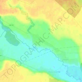 Topografische kaart Sterea, hoogte, reliëf