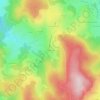 Topografische kaart Montsaunin, hoogte, reliëf