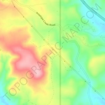 Topografische kaart Ocotillo, hoogte, reliëf