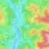 Topografische kaart Biconne, hoogte, reliëf