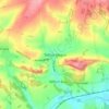 Topografische kaart Teffont Magna, hoogte, reliëf