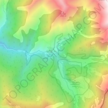 Topografische kaart Tor, hoogte, reliëf