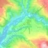 Topografische kaart Planaz, hoogte, reliëf