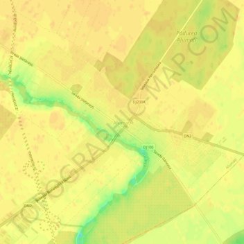 Topografische kaart Afumați, hoogte, reliëf