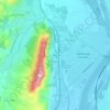 Topografische kaart Les Fourniers, hoogte, reliëf