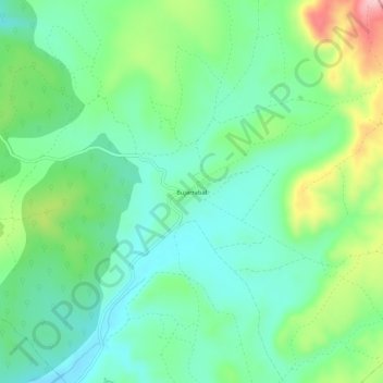 Topografische kaart Bujarrabal, hoogte, reliëf