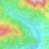 Topografische kaart Trausella, hoogte, reliëf