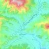 Topografische kaart Thadobato, hoogte, reliëf
