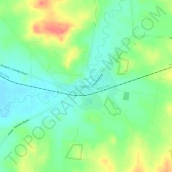 Topografische kaart Bealiba, hoogte, reliëf