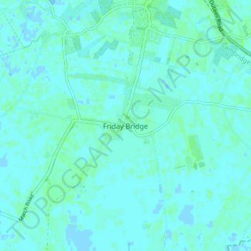 Topografische kaart Friday Bridge, hoogte, reliëf