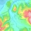 Topografische kaart Cesi, hoogte, reliëf