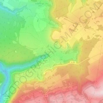 Topografische kaart Éternoz, hoogte, reliëf