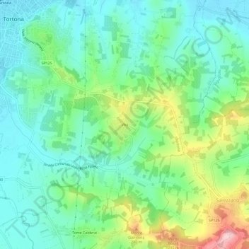 Topografische kaart Vho, hoogte, reliëf