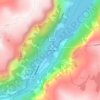 Topografische kaart Gudvangen, hoogte, reliëf