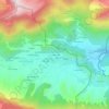 Topografische kaart Les Mourards, hoogte, reliëf