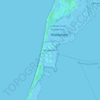 Topografische kaart Neuendorf, hoogte, reliëf