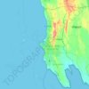 Topografische kaart Zanzibar City مدينة زنجبار, hoogte, reliëf