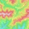 Topografische kaart Tercesi, hoogte, reliëf