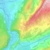 Topografische kaart Les Jantets, hoogte, reliëf
