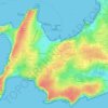 Topografische kaart Kerhos, hoogte, reliëf