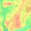 Topografische kaart La Croix Verte, hoogte, reliëf
