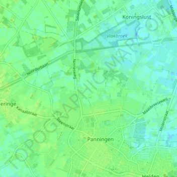 Topografische kaart Vosberg, hoogte, reliëf