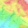 Topografische kaart Le Val d'Enfer, hoogte, reliëf