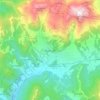 Topografische kaart Karpenisi, hoogte, reliëf