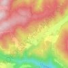 Topografische kaart Юндола, hoogte, reliëf