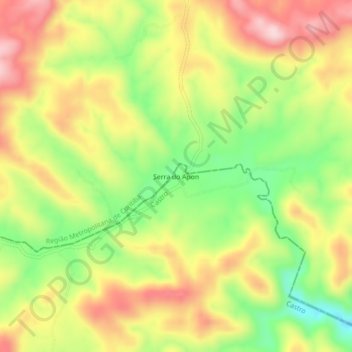 Topografische kaart Serra do Apon, hoogte, reliëf