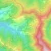 Topografische kaart Vallenzona, hoogte, reliëf