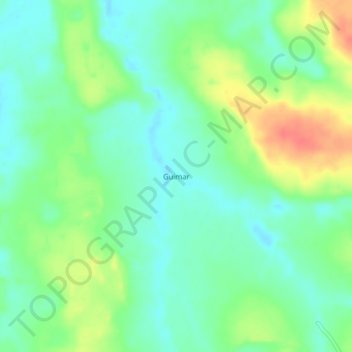 Topografische kaart Guimar, hoogte, reliëf